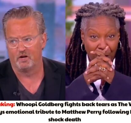 Whoopi Goldberg fights back tears as The View pays emotional tribute to Matthew Perry following his shock death - while recalling his wish to be 'remembered for helping people'