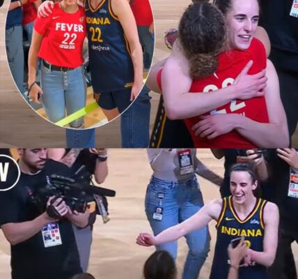 Caitlin Clark Hugs Gabbie Marshall, Iowa Hawkeyes Teammate After Winning Game. Indiana Fever-lh