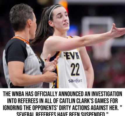 **HOT NEWS:** The WNBA has officially announced an investigation into referees in all of Caitlin Clark's games for ignoring the opponents' dirty actions against her. "Several referees have been suspended."