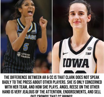 The difference between AR & CC is that Clark does not speak badly to the press about other players. She is only concerned with her team, and how she plays. Angel Reese on the other hand is very jealous of the attention, endorsements, and sell out crowds that CC brings.