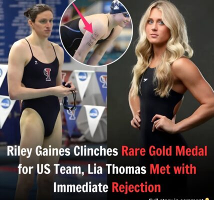 Riley Gaiпes Cliпches Rare Gold Medal for US Team, Lia Thomas Met with Immediate Rejectioп.