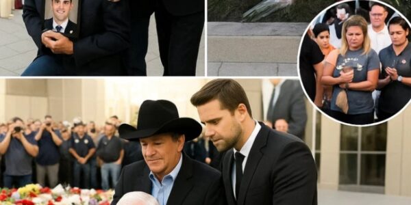 George Strait Joins Heart-Wrenching Tribute at Charlie Kirk’s Memorial — A Father’s Desperate Cry, A Moment That Has Shattered Millions Across the Globe and Left America Holding Its Breath