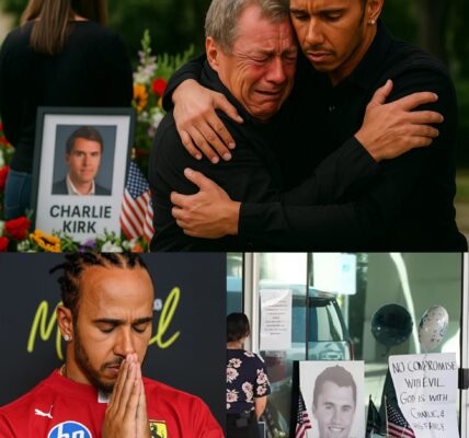 💔 “Give Me Back My Son, He’s Only 31” — Lewis Hamilton Comforts Grieving Father at Charlie Kirk Memorial