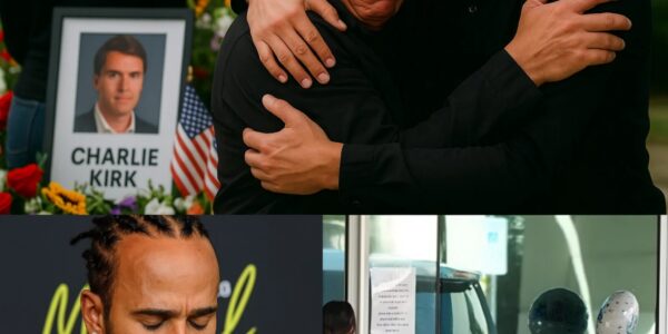 💔 “Give Me Back My Son, He’s Only 31” — Lewis Hamilton Comforts Grieving Father at Charlie Kirk Memorial