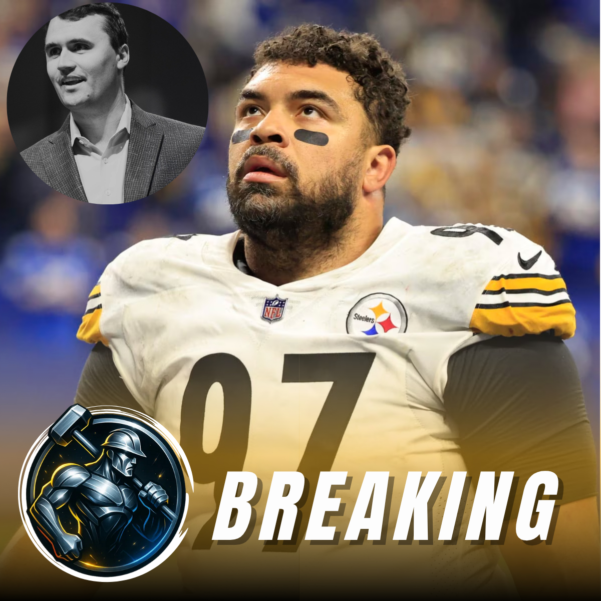 BREAKING: Cameron Heyward recently did something extremely surprising for her fans. She secretly bought a cake with Charlie Kirk’s image and placed it in front of his cold grave. But the 8 words on the cake are what made everyone amazed….