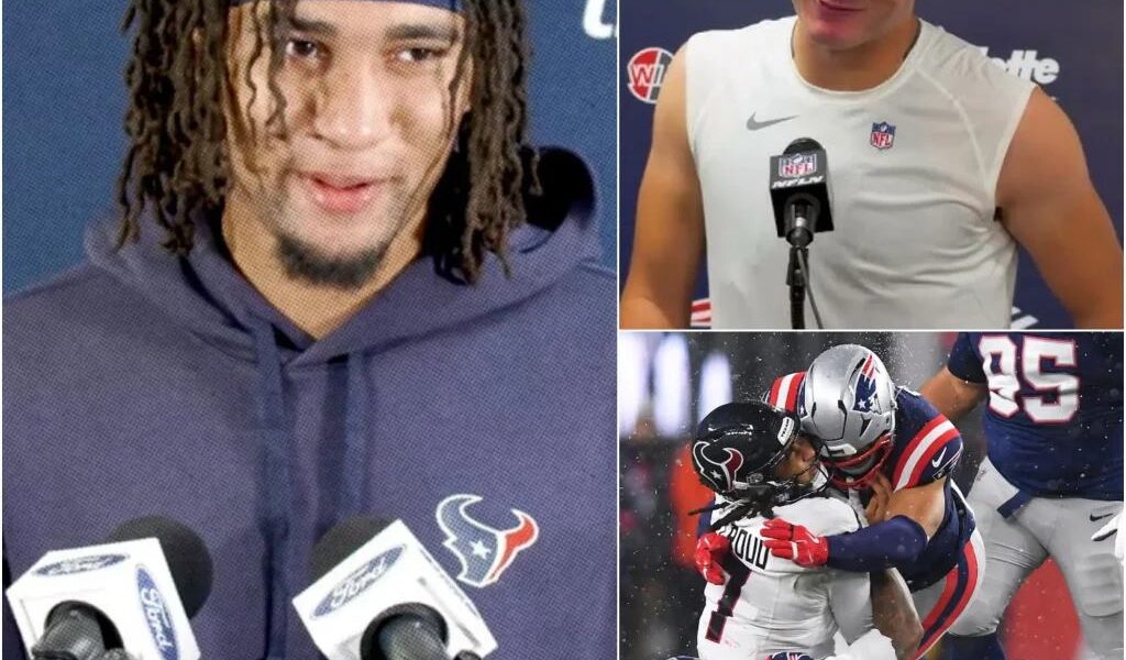 “I’m proud of my performance but it felt like New England was favored by the referees in several key situations” CJ Stroud shared after the Texans 16-28 loss to the Patriots in the AFC Divisional Game as the young Houston quarterback claimed there were “many sensitive contact plays that were overlooked” especially on pivotal third down situations and although he stressed he was not placing all the blame on the officials he admitted it significantly affected the Texans rhythm and morale On the other side when asked about those comments during the postgame press conference Drake Maye did not shy away and fired back with exactly ten short but sharp words immediately igniting heated debate across social media and intensifying the lingering tension from the game.