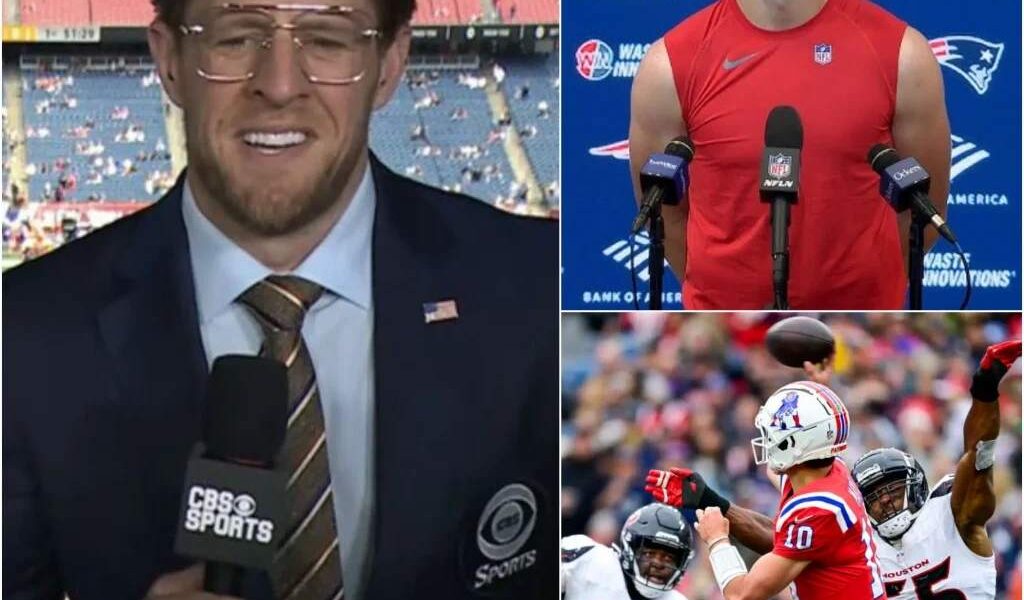 “HE’S JUST A SNOT-NOSED KID HE CAN’T HANDLE REAL PRESSURE” — Texans legend J.J. Watt shocked the football world by launching a blunt criticism of Drake Maye right before the AFC Divisional clash between the Texans and Patriots at Gillette Stadium. As the quote spread rapidly across media and social platforms, Maye reportedly lowered his head with a slight smile, then responded with a cold nine-word reply that instantly sent the entire NFL into an uproar and turned the pregame tension into pure chaos.