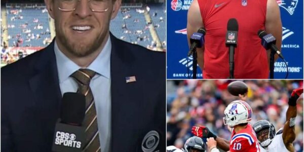 “HE’S JUST A SNOT-NOSED KID HE CAN’T HANDLE REAL PRESSURE” — Texans legend J.J. Watt shocked the football world by launching a blunt criticism of Drake Maye right before the AFC Divisional clash between the Texans and Patriots at Gillette Stadium. As the quote spread rapidly across media and social platforms, Maye reportedly lowered his head with a slight smile, then responded with a cold nine-word reply that instantly sent the entire NFL into an uproar and turned the pregame tension into pure chaos.